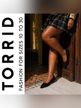 Torrid Black Suede Pointed Toe Flats, Size 9, Wide Width, NWT!